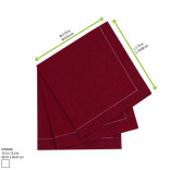 Luxury Red Wine Cotton Table Napkin L:15.8in W:15.8in - 50 pcs Luxury Red Wine Cotton Table Napkin L:15.8in W:15.8in - 50 pcs